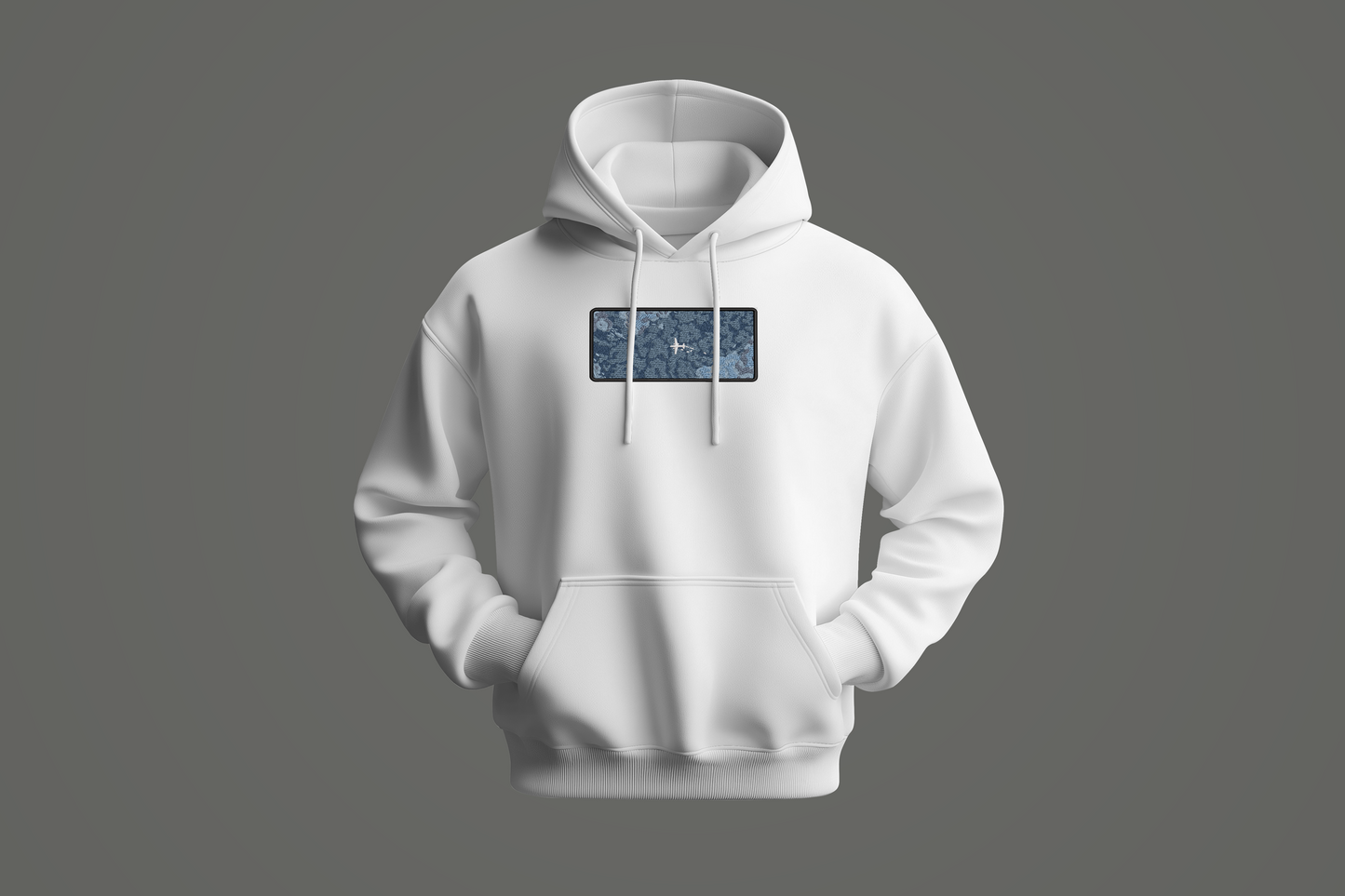 ZAVEX Airplane Over Sea embroidered hoodie – travel inspired embroidery hoodie