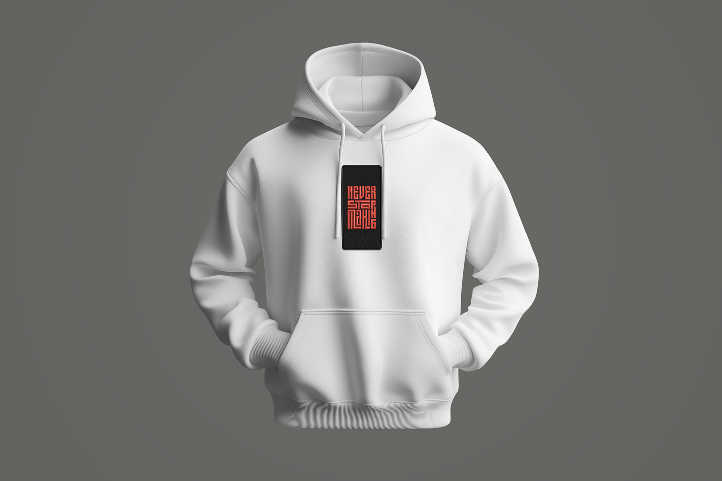 ZAVEX Never Stop Making embroidered hoodie – creative embroidery hoodie