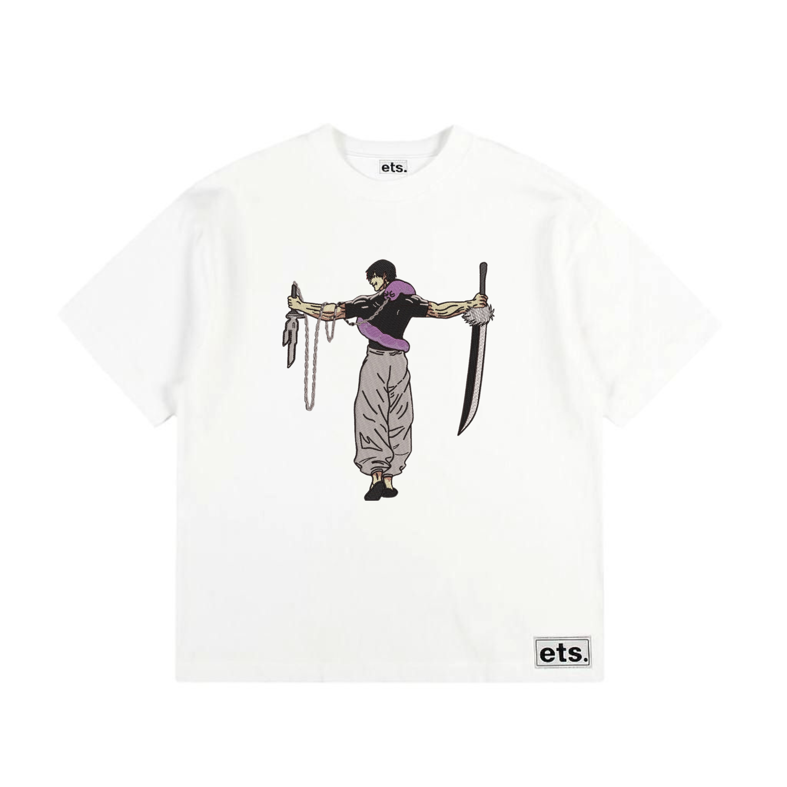 Blade Stance Warrior Embroidered Drop Shoulder Tshirt
