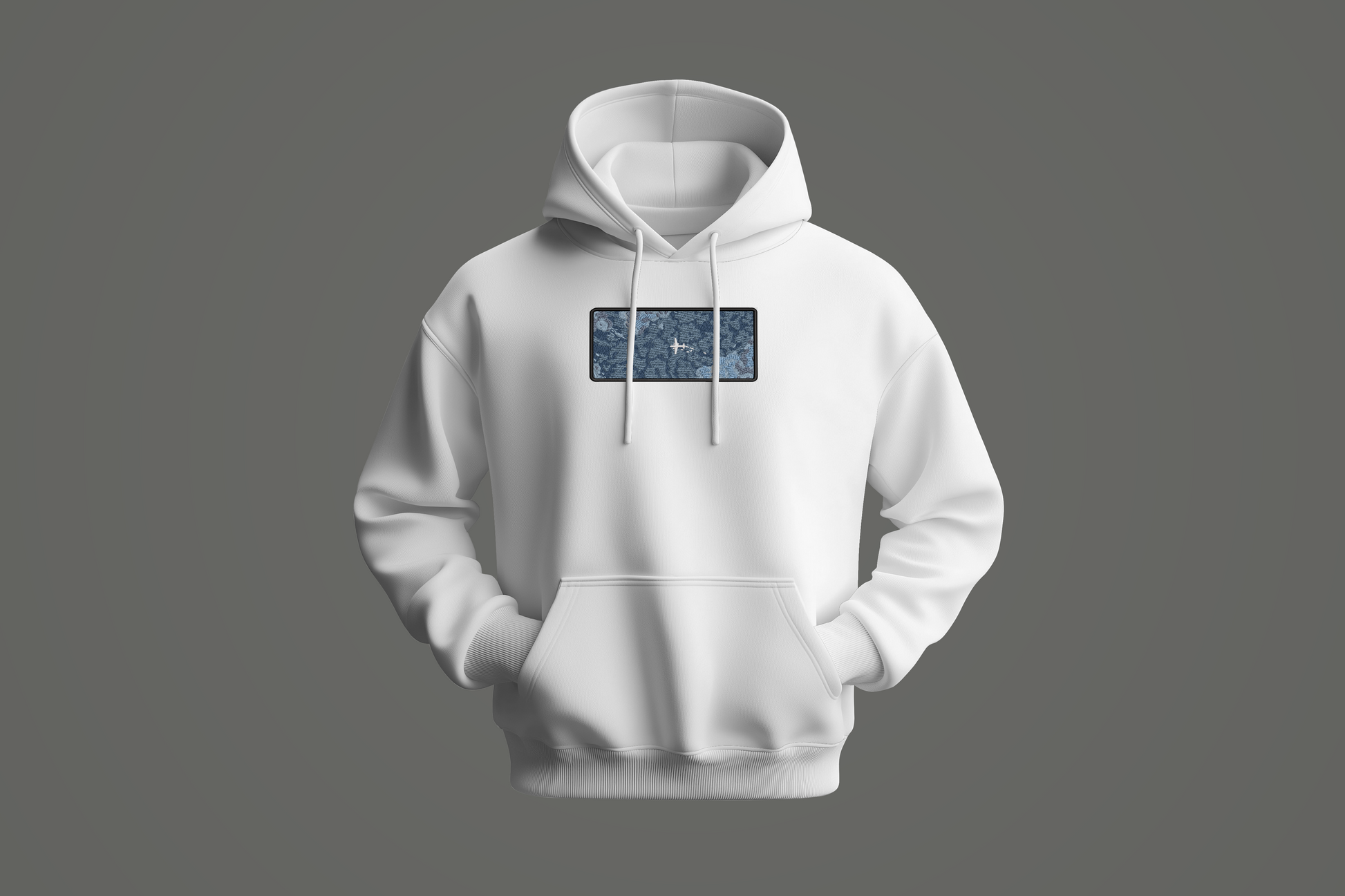 ZAVEX Airplane Over Sea embroidered hoodie – travel inspired embroidery hoodie