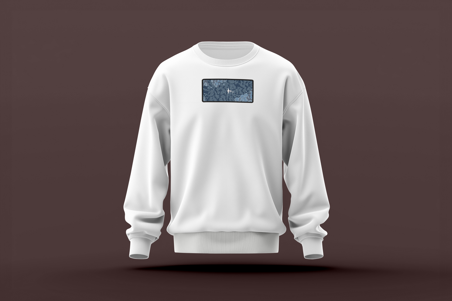 ZAVEX Airplane Over Sea embroidered sweatshirt – travel inspired embroidery sweatshirt