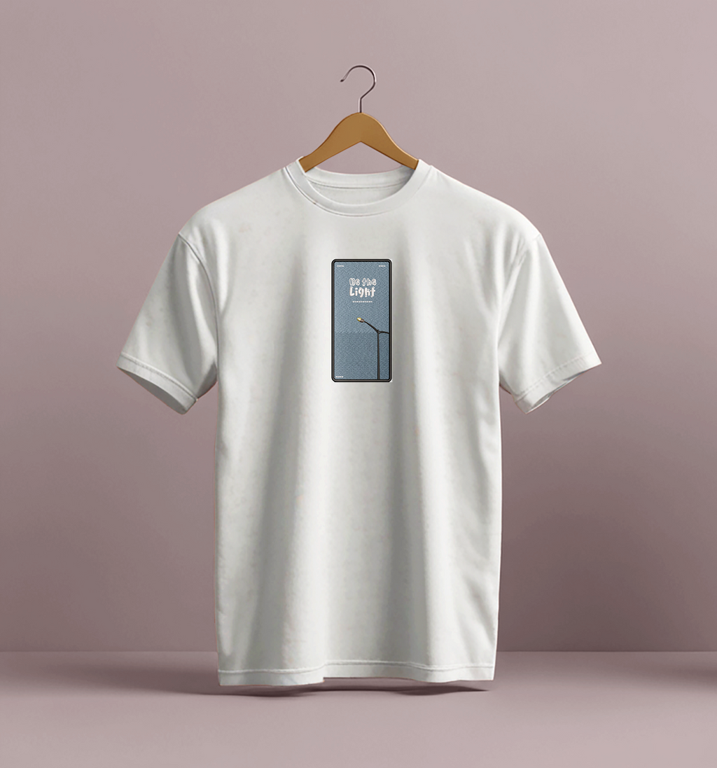DROP 03 — BE THE LIGHT | Premium Embroidered T-Shirt | Minimalist Leadership Logo Tee