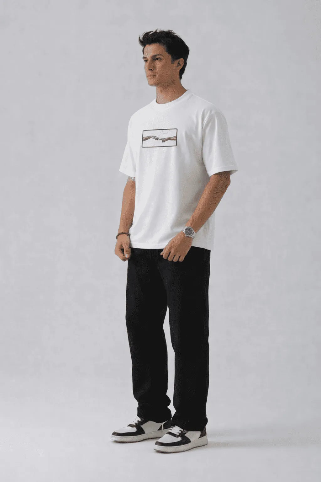 DROP 01 — THE CREATOR | Premium Embroidered T-Shirt | Vintage Line Art Logo Tee