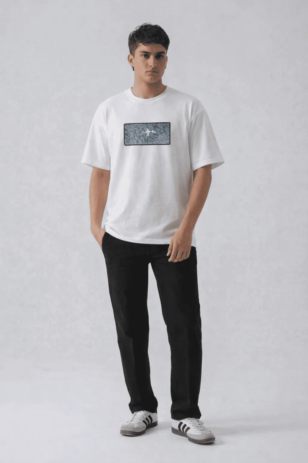 DROP 02 — ABOVE THE NOISE | Premium Embroidered T-Shirt | Vintage Airplane Logo Tee