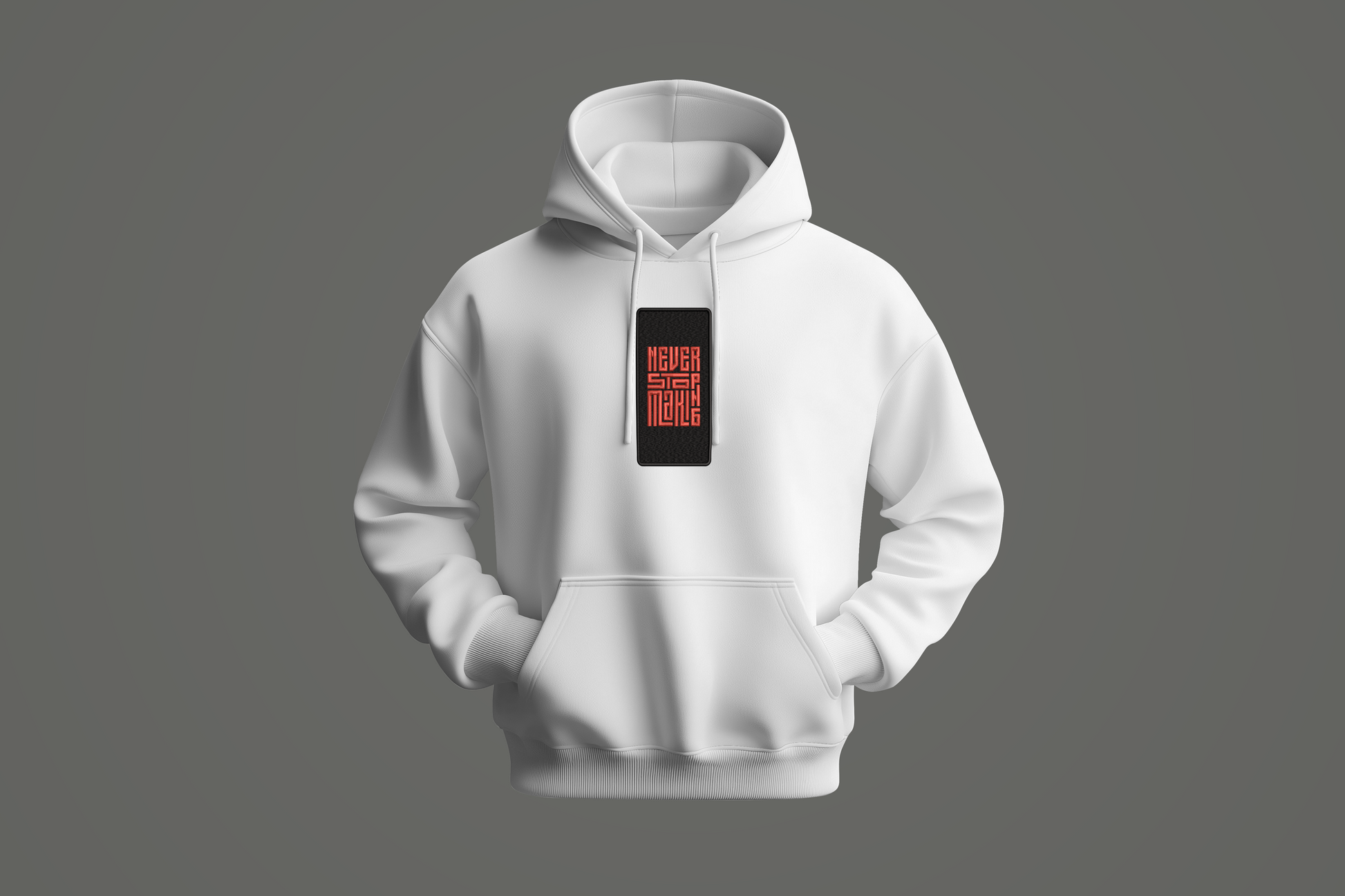 ZAVEX Never Stop Making embroidered hoodie – creative embroidery hoodie