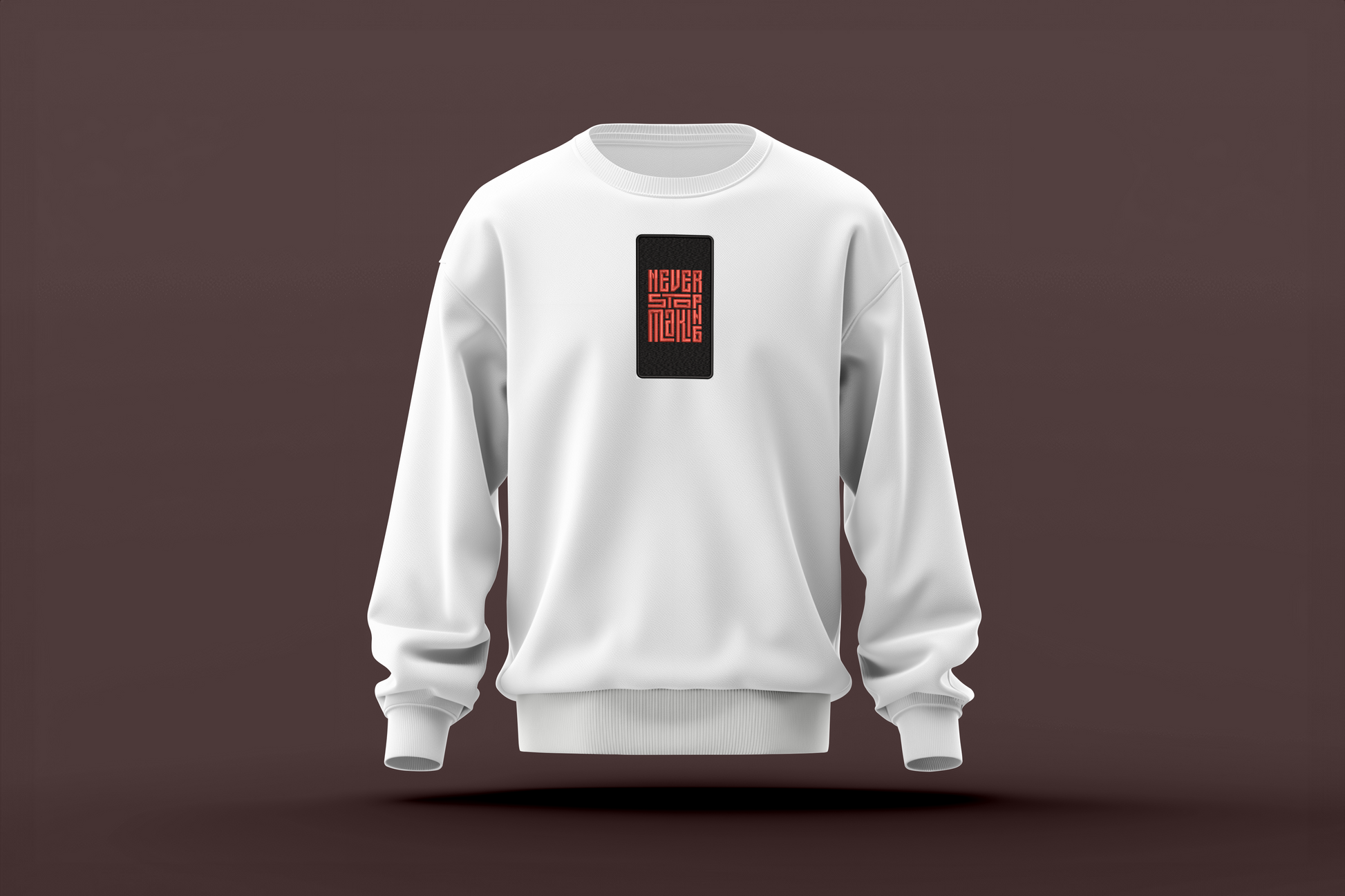 ZAVEX Never Stop Making embroidered sweatshirt – creative embroidery sweatshirt