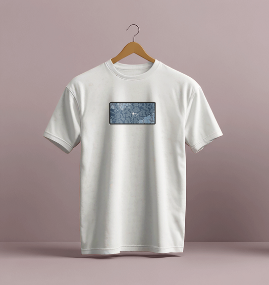 ZAVEX Airplane Over Sea embroidered tshirt – travel inspired embroidery tshirt