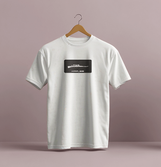 ZAVEX Kar 98 embroidered tshirt – gaming inspired embroidery tshirt