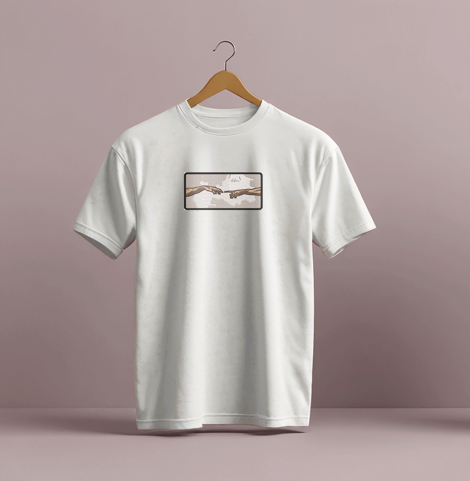 ZAVEX “The Touch” embroidered tshirt – premium embroidery tshirt design